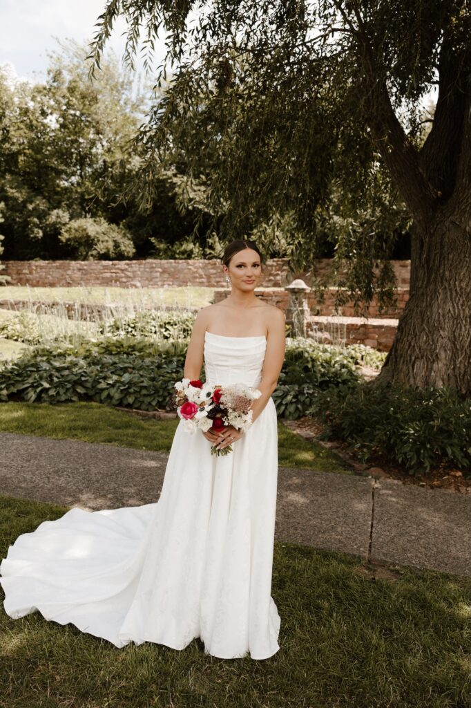 the bride on her wedding day