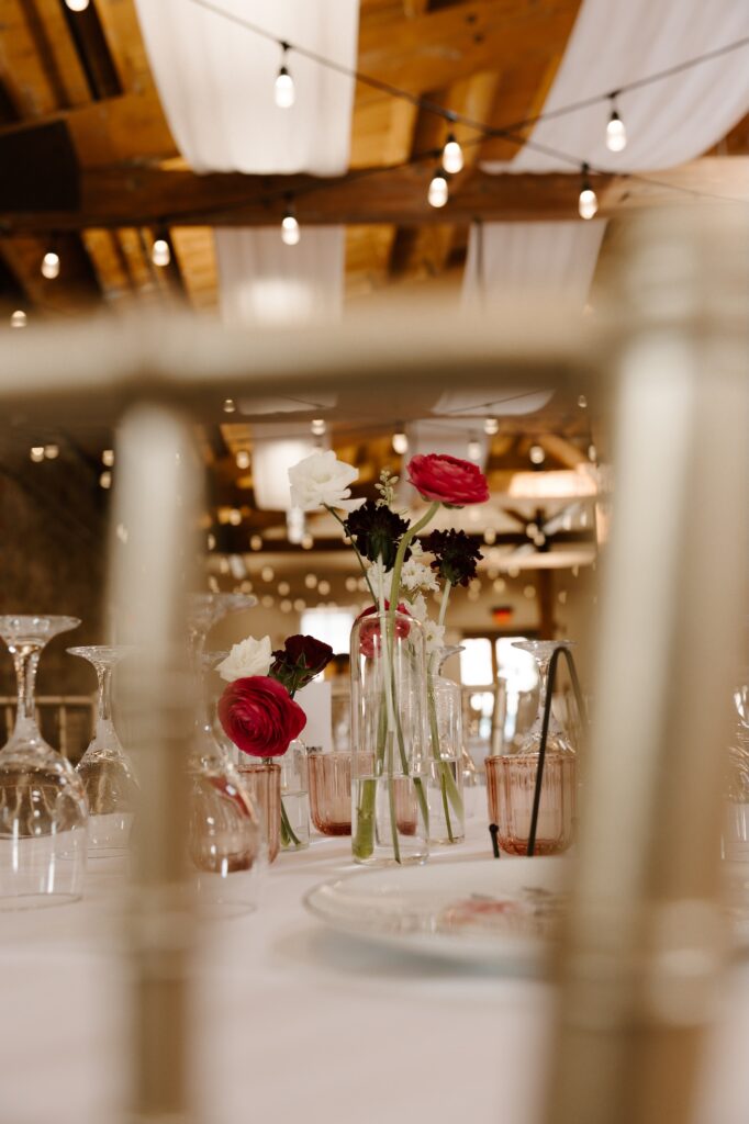 photo of a wedding decor from a photographers camera